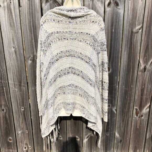 Free People Small Anthropologie Cardigan Sweater Knit Runaway Love Gray Top - Picture 10 of 13